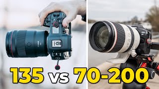 Canon RF 70200mm f28 vs Canon RF 135mm f18  which one is better for you [upl. by Dionne551]