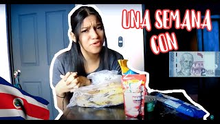 Comiendo una Semana con 2mil Colones en Costa Rica  Melany Medina [upl. by Ynaittirb]