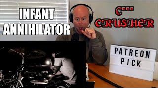 Drum Teacher Reacts CCrusher Infant Annihilator  Aaron Kitcher [upl. by Eanahs]