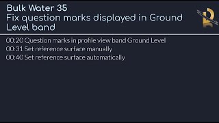 Bulk Water 35  Fix question marks displayed in Ground Level band [upl. by Sirraj]