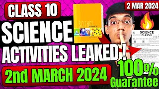 Science Activities Leaked 2 March Board Exam Class 10 🤯 Science important Activities Class 10 [upl. by Neliak350]