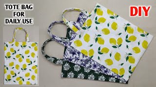 Simple and Easy Tote Bag Sewing for Beginners  Shopping Bag  handbag  diy bags  diy clothes bag [upl. by Kristianson683]