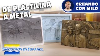 Tutorial de moldes  Convirtiendo una escultura de plastilina a metal con fundición en frío [upl. by Newsom47]