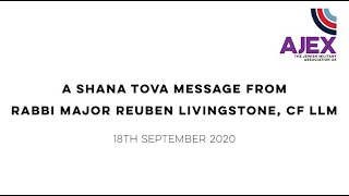 A Rosh Hashanah Message from Rabbi Major Reuben Livingstone CF LLM [upl. by Eugaet]