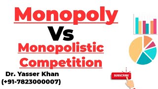 Monopolistic Competition Vs Monopoly  Monopoly  Monopolistic Competition  Economics  CUET UGC [upl. by Arahahs557]