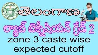 Telangana lab technician grade 2 zone 3 caste wise expected cutoff [upl. by Ecienahs]