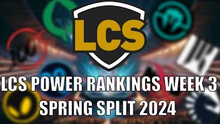 LCS Power Rankings Week 3 Spring Split 2024 [upl. by Rawley409]