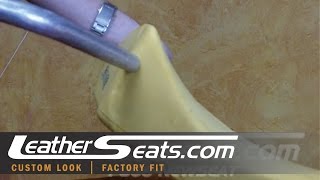 Commercial Steamer Steaming Seat foam before leather seat cover installation  wwwLeatherSeatscom [upl. by Hewe]