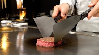 Bold and Delicate Teppanyaki Hiroshima A5 Wagyu Steak [upl. by Jentoft]