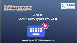 Focus Auto Typer Pro 40  Automatic Typing Software  Sam Data Services [upl. by Ttegirb]