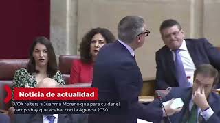 VOX reitera a Juanma Moreno que para cuidar el campo hay que acabar con la Agenda 2030 [upl. by Alica707]