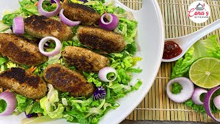 Arabic Beef Kebab Recipe  Easy Arabian Beef Kabab  Beef BBQ Restaurant Style [upl. by Dihahs]