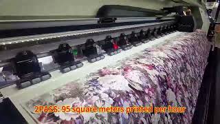 Audley two i3200A1 heads model sublimation printer sublimation printing textile fabric [upl. by Kronfeld]