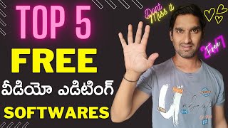 Top 5 Best Video Editors 2024  No Watermark  Free Video Editing Software For Computer Telugu [upl. by Aspa]