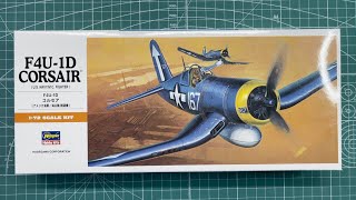 Hasegawa F4U1D Corsair 172 Scale Model Aircraft [upl. by Inavihs]