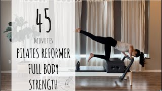 Pilates Reformer  Intermediate  Full Body Strength [upl. by Yhtrod]