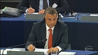 Viktor Orban angry at EUs criticism of Hungarys democratic values [upl. by Gabriella]