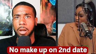 Reaction Man requests woman wear no make up on 2nd date dating modernwomen relationships [upl. by Madeleine]