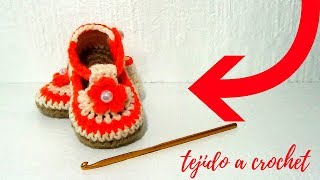 ZAPATITOS DE VERANO TEJIDOS A CROCHET PASO A PASO PARA BEBE 3 a 6 meses [upl. by Rehposirhc]