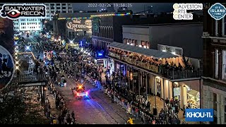 Check out live video from Galveston Island for Mardi Gras [upl. by Nigel613]