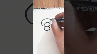 Drawing with number 8 🐻🧸 shorts shortvideo [upl. by Secilu]