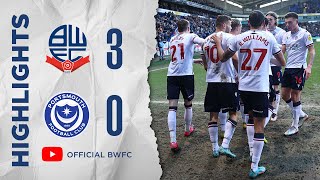 HIGHLIGHTS  Bolton Wanderers 30 Portsmouth [upl. by Kelila]