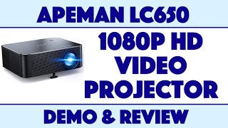 Apeman HD Video Projector LC650  DEMO amp REVIEW [upl. by Gwen41]