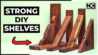 How to Make Wooden Shelf Brackets in 4 Ways – Easy DIY Guide [upl. by Eatnod]