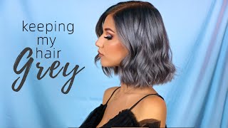 HOW I KEEP MY HAIR COLOUR BLUE GREY [upl. by Catharine20]