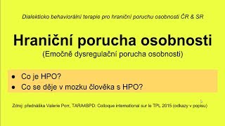 Hraniční porucha osobnosti  1 část [upl. by Edrahc]