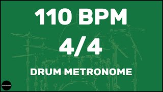 44  Drum Metronome Loop  110 BPM [upl. by Ahsienahs]