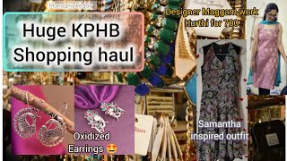 KPHB Street shopping haul  Designer wear dress amp kurthi  oxidized jewellery  shopping [upl. by Attoynek]