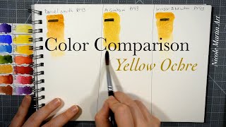 Color Spotlight  Yellow Ochre Watercolor Comparison  Plus Paint Mixes [upl. by Romie]