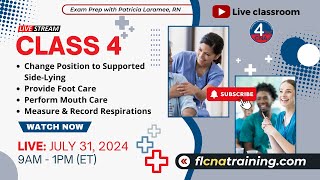 CNA Class 4 Livestream Essential Positioning Foot amp Mouth Care amp Respirations Live Class 🦶 [upl. by Setiram]