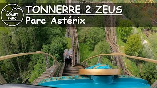 🎢 TONNERRE 2 ZEUS Parc Astérix onride 4K [upl. by Cyndy742]