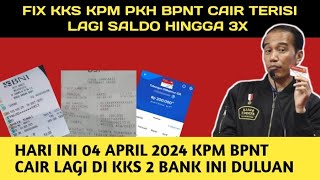 FIXCAIRCAIRCAIR LAGI SALDO 3X DI KKS KPM PKH BPNT❗️HARI INI BPNT APRIL CAIR DI 2 BANK INI❗️ [upl. by Ataner726]