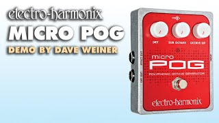 ElectroHarmonix Micro POG Polyphonic Octave Generator EHX Pedal Demo by Dave Weiner [upl. by Anyale]