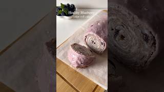 Crepe roll cake healthy blueberry cake [upl. by Ynnam46]