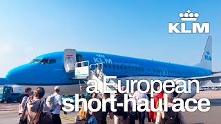 KLM 737800 Economy Class  Amsterdam ✈ London Heathrow [upl. by Cypro]