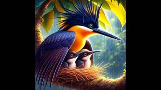 bird of paradise gets wet for its young fypシ゚viral animals viralvideo naturephotography birds [upl. by Stempien967]