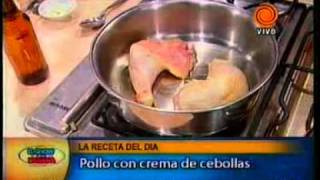 pollo con crema de cebollas pt2 201101253gp [upl. by Ellecram]