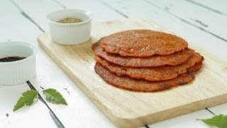 korean food korean pancake with hot pepper paste soybean paste jang tteok 장떡 [upl. by Nywg]