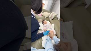 Baby Vaccine action at hospital 🏥 and funny 😂 baby love cute family babygirl happy funny [upl. by Emmie722]