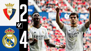 Osasuna 24 Real Madrid  HIGHLIGHTS  LaLiga 202324 [upl. by Felipe]