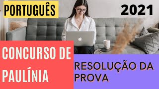 ✅ Concurso de Paulínia 2021 Resolvendo a prova de PORTUGUÊS da FGV [upl. by Avrit]