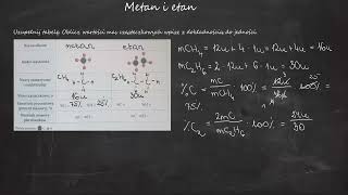 Metan i etan Wzory sumaryczne struktualne półstrukturane Spalanie całkowite niecałkowite Masy [upl. by Thordis]