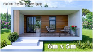 Beautiful modern tiny house design 6m x 5m  Box type house design [upl. by Sac]