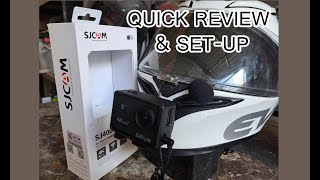 Action Camera sa Helmet  SetUp  Quick Review  SJCAM SJ4000 AIR 4K with External Microphone [upl. by Steiner]