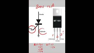 scr bt151cara cek scrbt151 thyristor ytshorts electroniccomponent [upl. by Hcelemile]