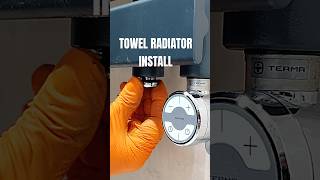 Installing a towel radiator with a digital thermostat element [upl. by Neilla]